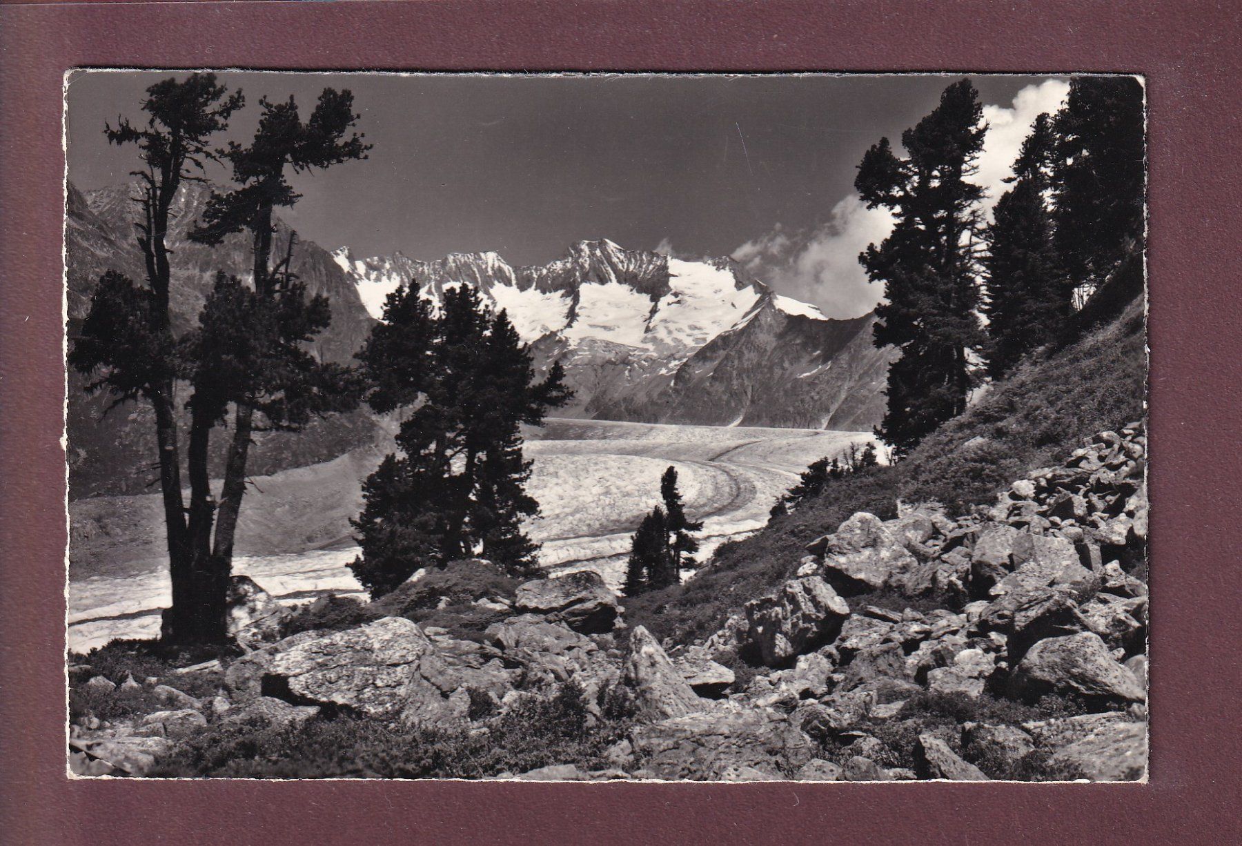 Cartoline postali: ALETSCHGLETSCHER bei Riederalp - 1970 – Usato da Pully venduto da nicecards