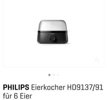 PHILIPS Eierkocher HD9137/91 fuer 6 Eier Neu