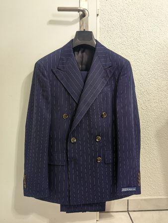 NEU Polo Ralph Lauren Nadelstreifen Anzug, EU 46 Kurz (36 S)