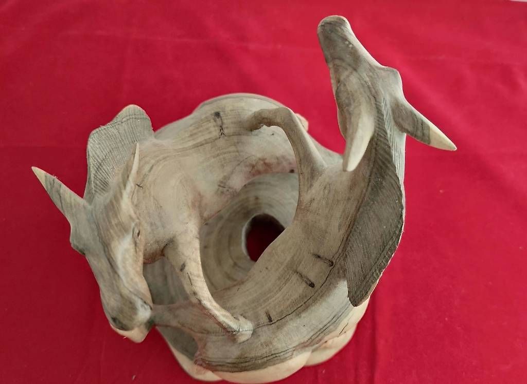 Sculture & Statue: Einzigartige Wildpferde-Skulptur. Handgeschnitzt – Nuovo (secondo la descrizione) da Basel venduto da Shankar 1