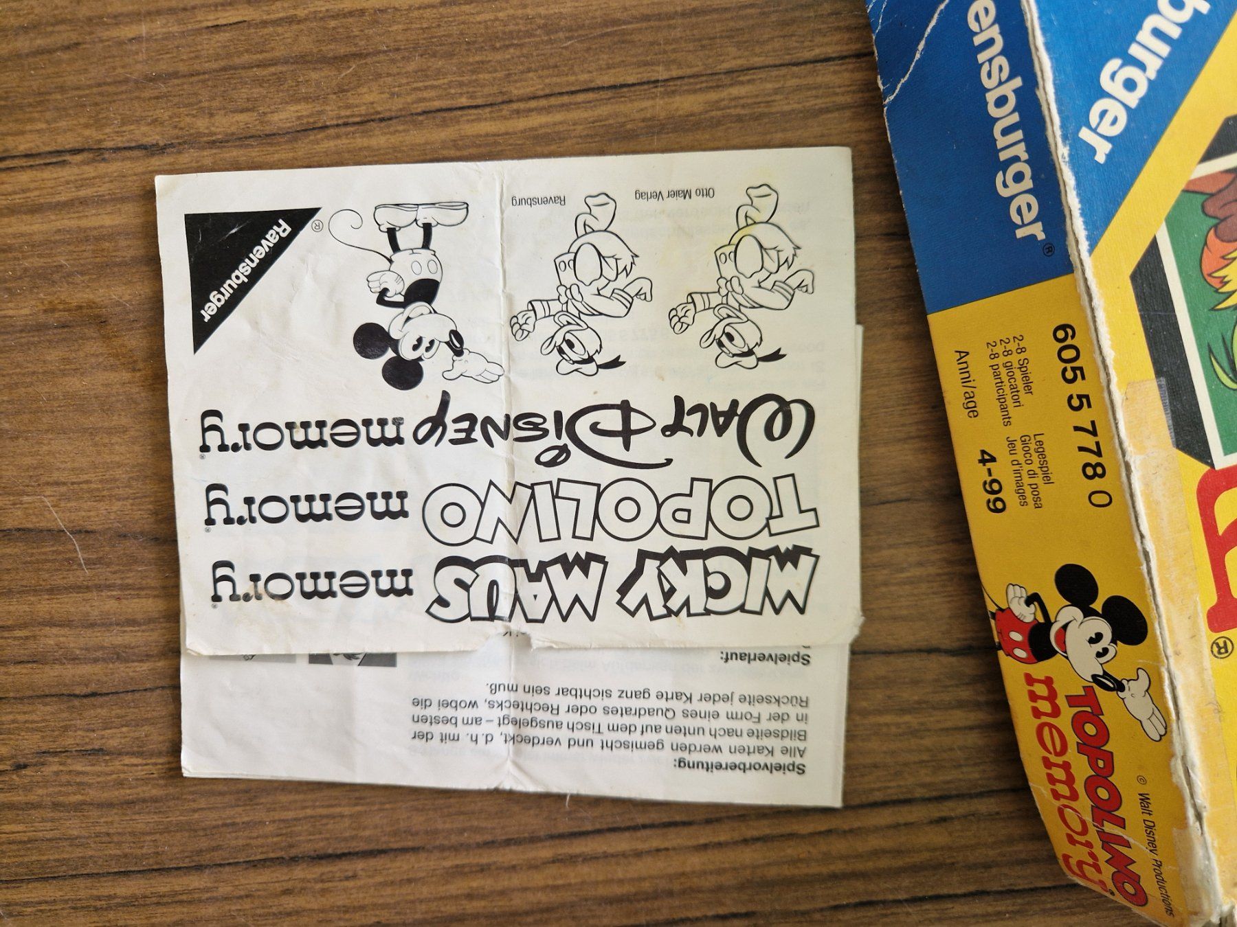 Disney Giochi: Memory Micky Maus Topolino Disney 1980 – Usato da Mörschwil venduto da lindaswunderkiste 5