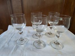 5 Vintage Zwiesel Wein Gläser 15,5 cm