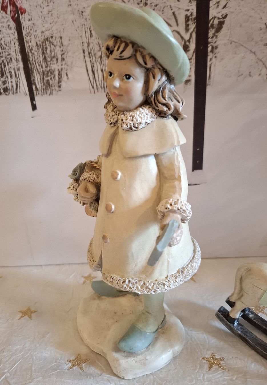Statuette: VINTAGE BLUMENMÄDCHEN MIT PFERDCHEN – Nuovo (secondo la descrizione) da Gretzenbach venduto da schibaya 3