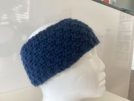 Warmes Stirnband handgestrickt Wolle Herbst / Winter