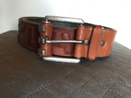 Ceinture REPLAY en cuir brun, boucle tendance, taille 95 ✨