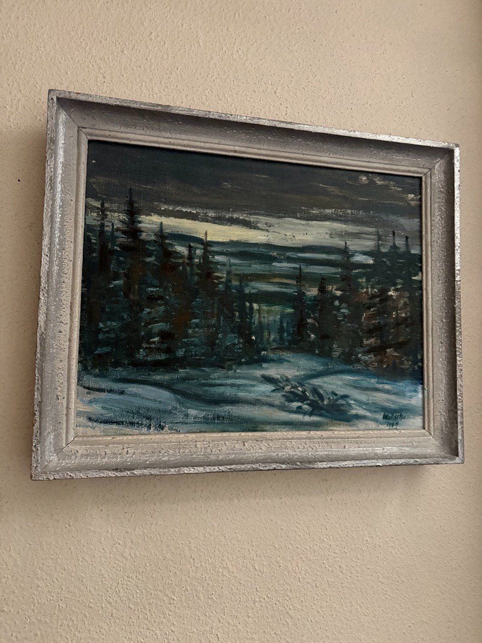 Dipinti: Schweizer Kunst Ölgemälde Winterlandschaft (1949) – Usato da Ins venduto da ab_80 1