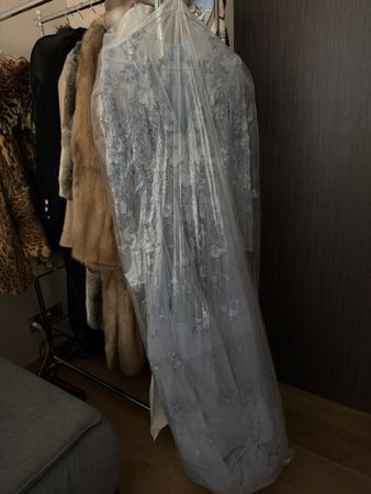 Zuhair Mourad smoky-blue gown