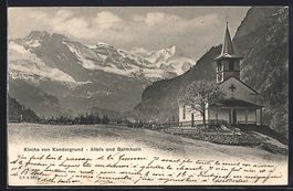 Kandergrund, Kirche, Altels und Balmhorn
