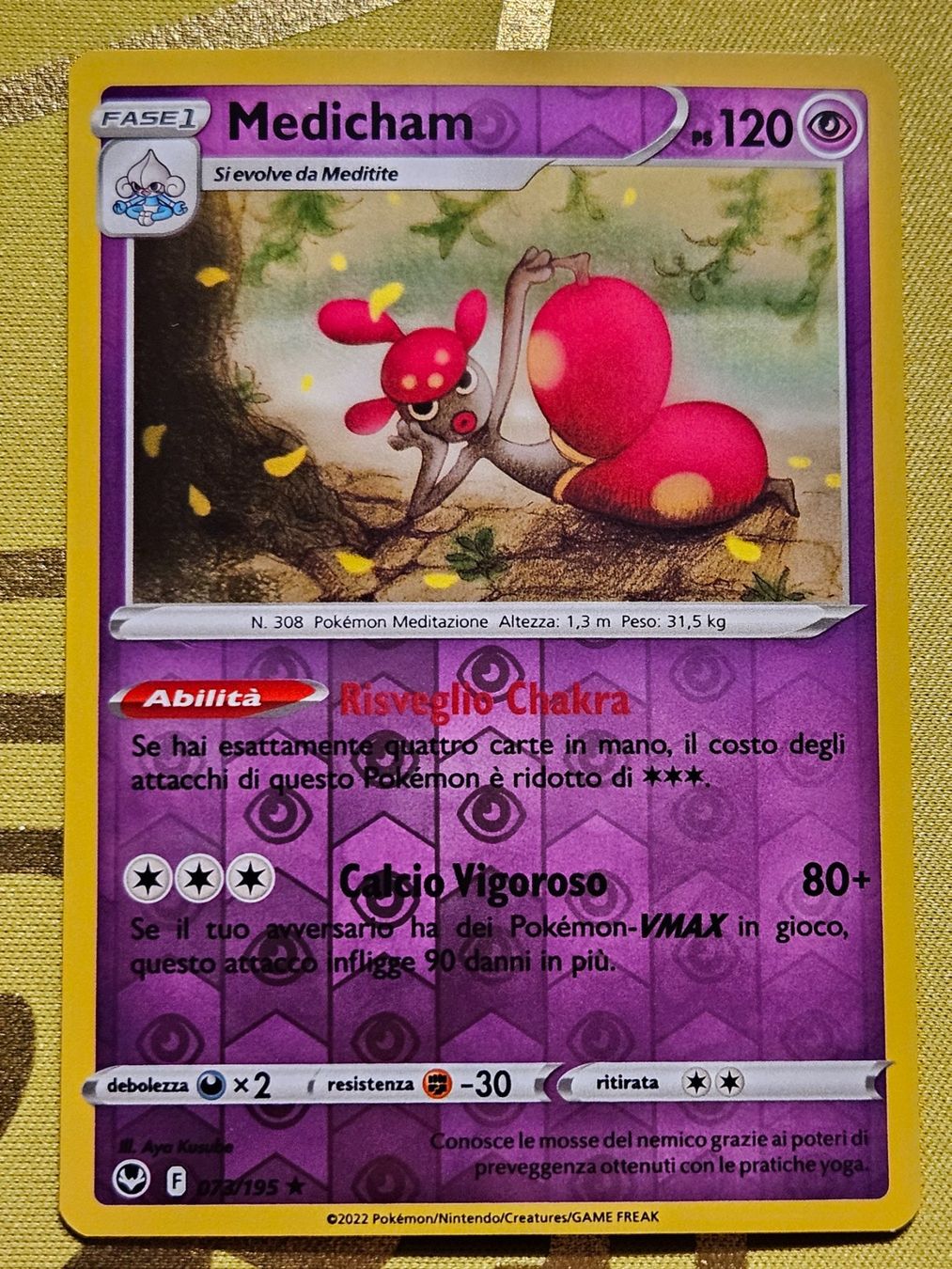 Pokémon Sammelbilder & Trading cards: Silver Tempest - Medicham 073/195 IT – Gebraucht aus Bellinzona von Pokemarco