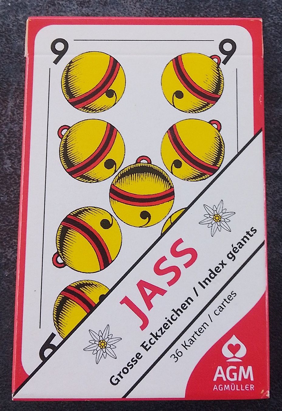 Giochi: Jass Spielkarten 5,9 x 9 grosse Eckzeichen AGMüller – Nuovo (secondo la descrizione) da Wohlen AG venduto da salamanderspielwaren 2