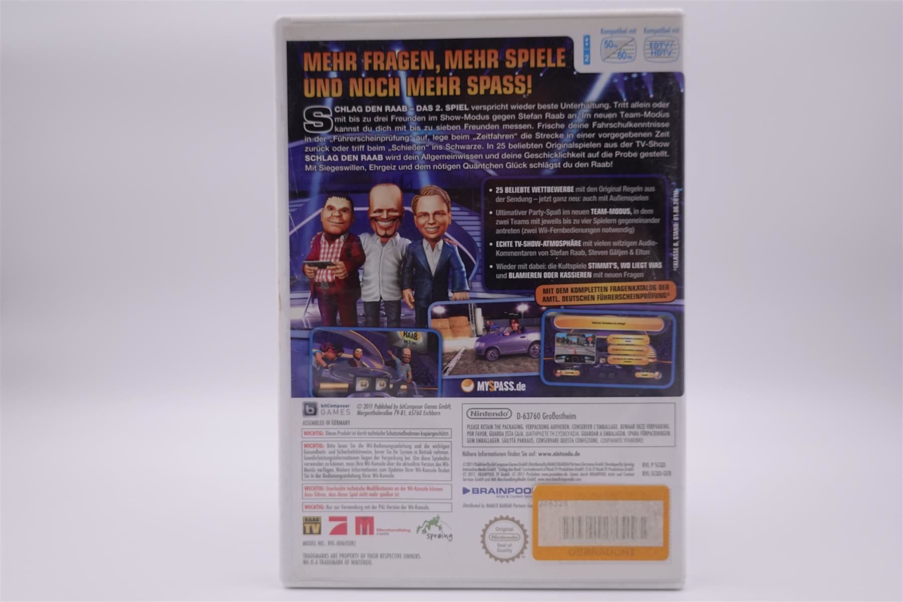 Nintendo Giochi: Schlag den Raab Das 2. Spiel (Wii) – Usato da Herisau venduto da ZelliZone 1
