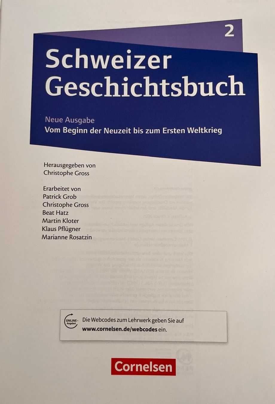 Bücher: Schweizer Geschichtsbuch 2 - neuwertig – Gebraucht aus Brunnen von hol_sbj7 1
