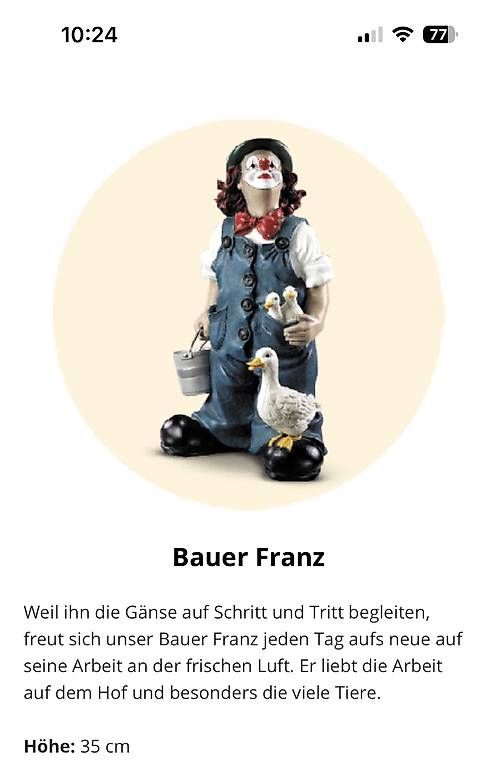Alle Dekorationen: GILDECLOWNS – Gebraucht aus Küssnacht am Rigi von Stuhli