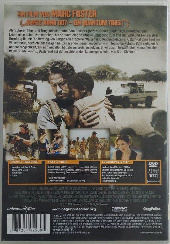 Tutti i DVDs: Machine Gun Preacher von Marc Forster – Usato da Eglisau venduto da bla_sv7q 1