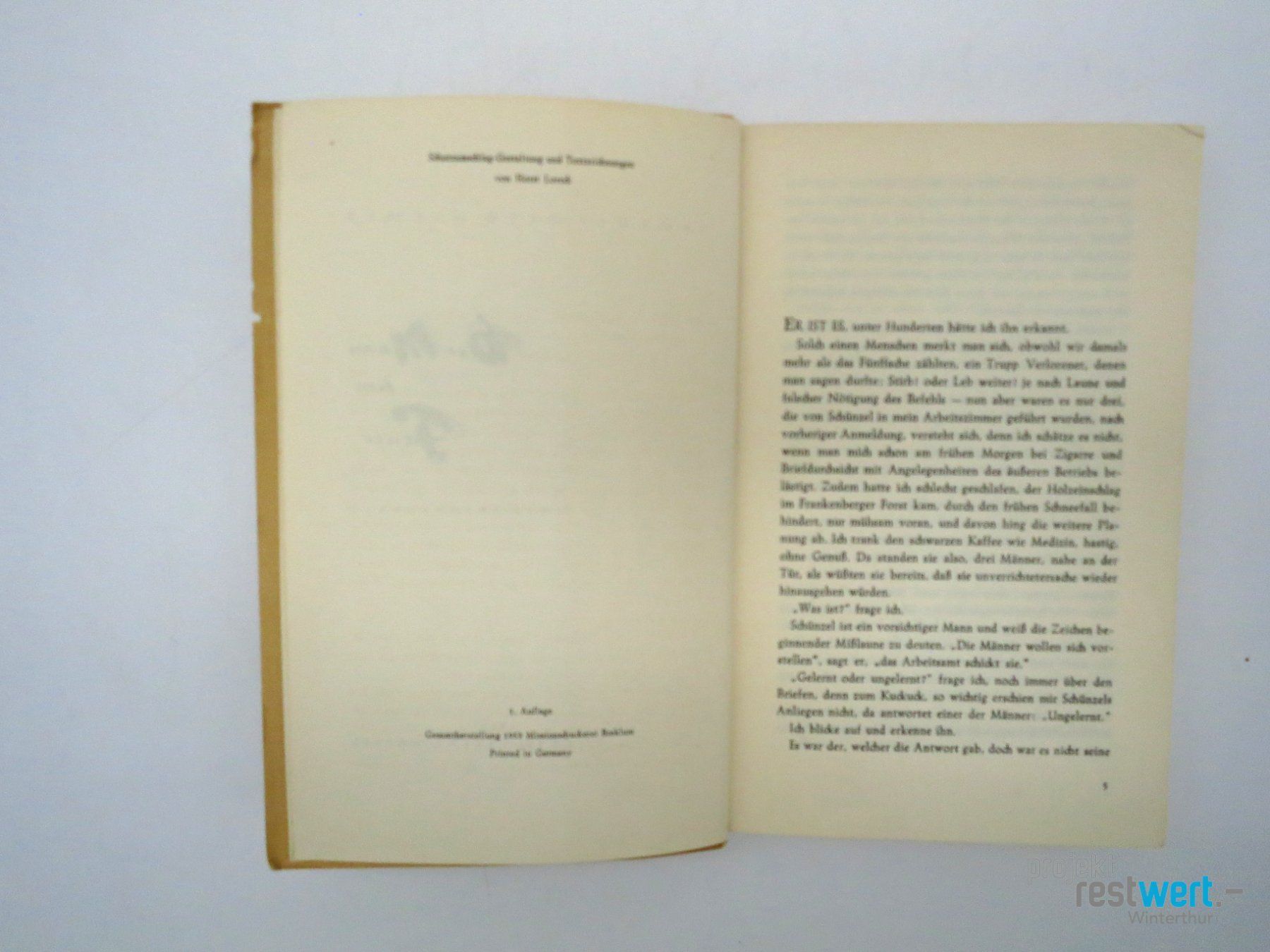 Libri: RUDOLF OTTO WIEMER Der Mann am Feuer – Usato da Winterthur venduto da Restwert_Winterthur 6