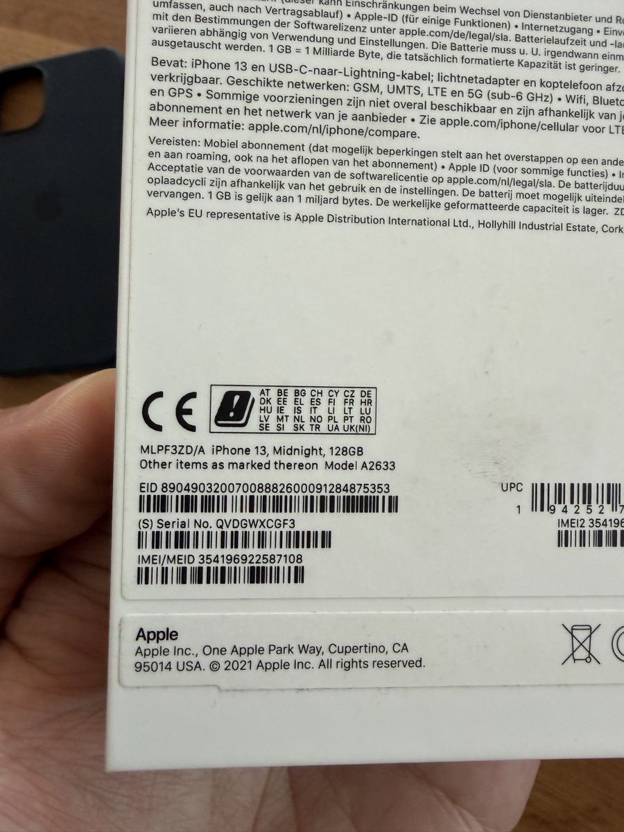 Apple Handys / Smartphones: Apple iPhone 13 128 GB, Midnight, 6.10", SIM – Gebraucht aus Müllheim Dorf von stoll92 6