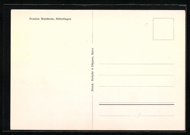 Cartoline postali: AK Hilterfingen, Pension Waldheim – Usato da Berlin venduto da bartko-reher 1