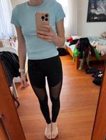 SCHWARZE LEGGINGS MIT MESH