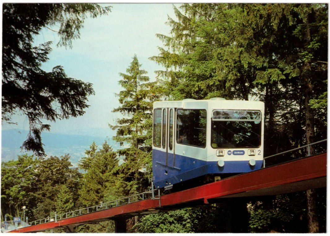 Ansichtskarten: Zürich - Standseilbahn Rigiviertel – Gebraucht aus Binningen von Mountainrider