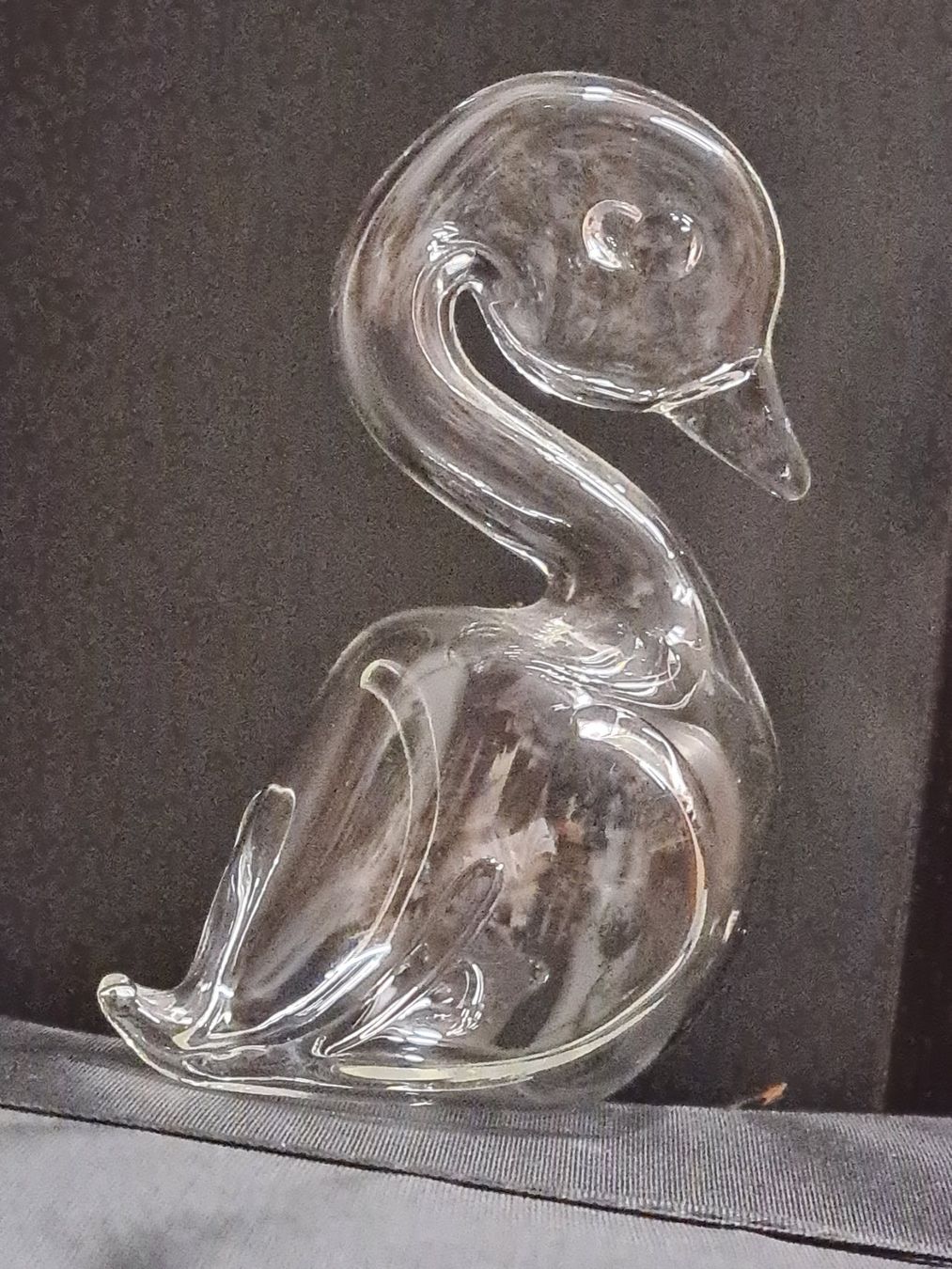 Figuren: Glas Figur Schwan, innen hohl, diagonal 14 cm – Gebraucht aus Amriswil von kleindeko 3