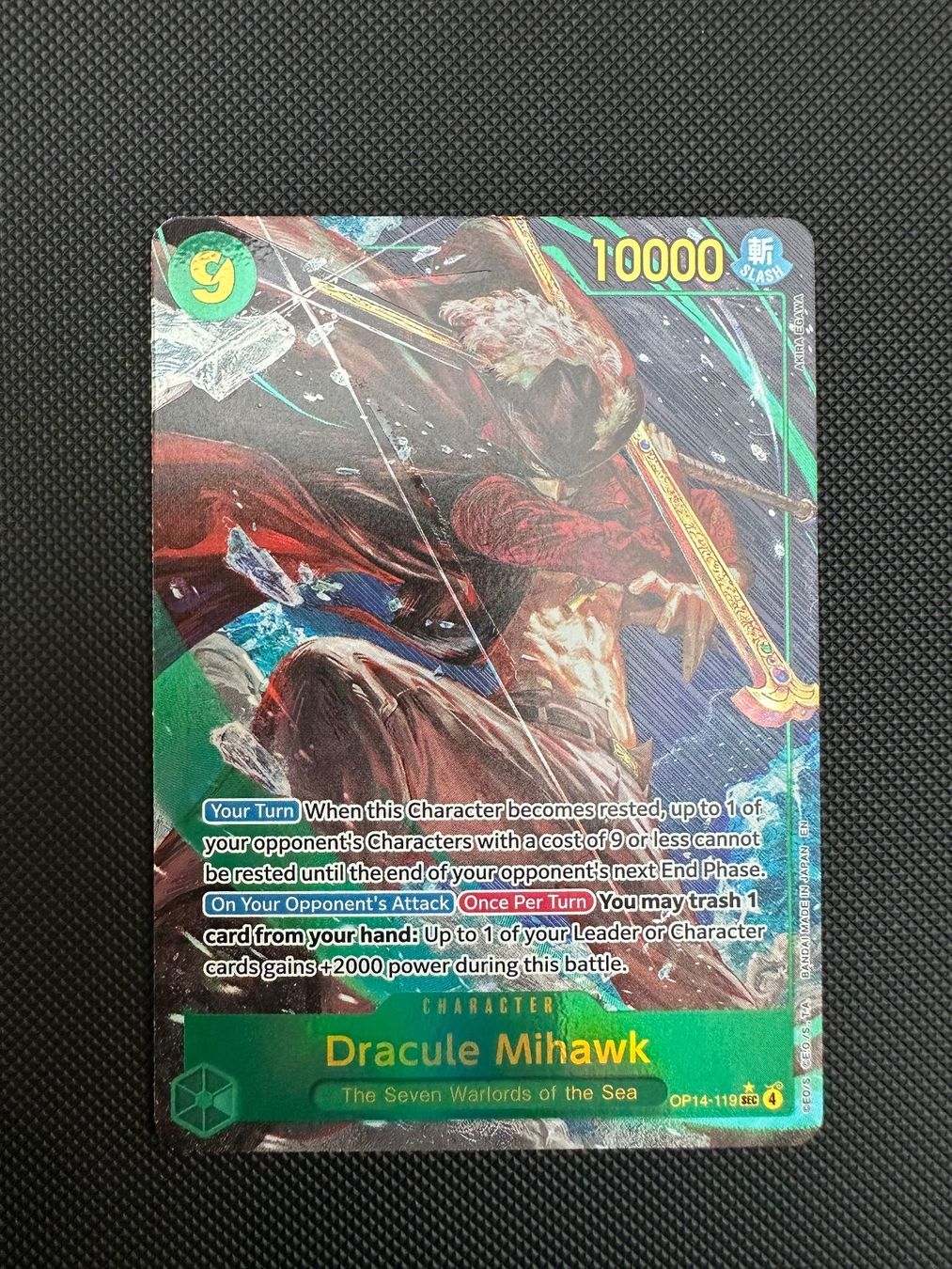 One Piece TCG Dracule Mihawk OP14-119 SEC Alternate EN NM (Gebraucht ...