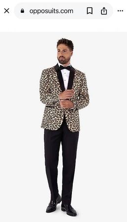 Herren Anzug "The Jag" Leo-Muster Grösse EU52 neu