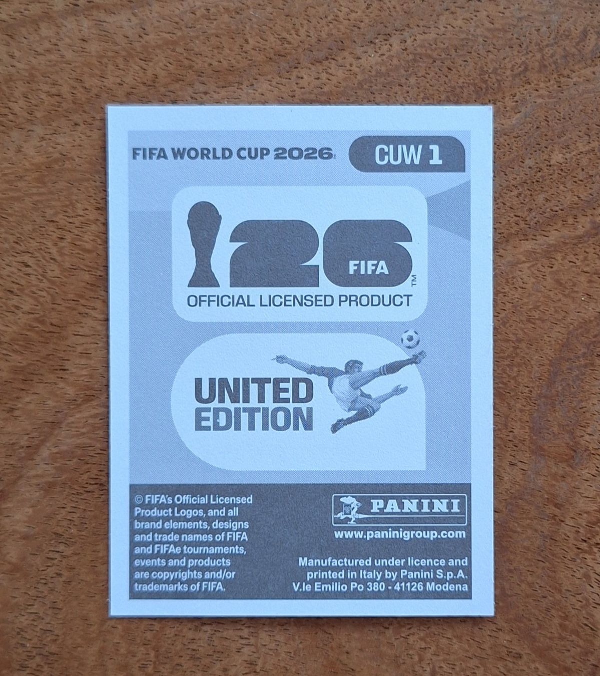 Panini Sammelbilder & Trading cards: Panini CUW 1 – Neu (gemäss Beschreibung) aus Romanens von Crocette 1