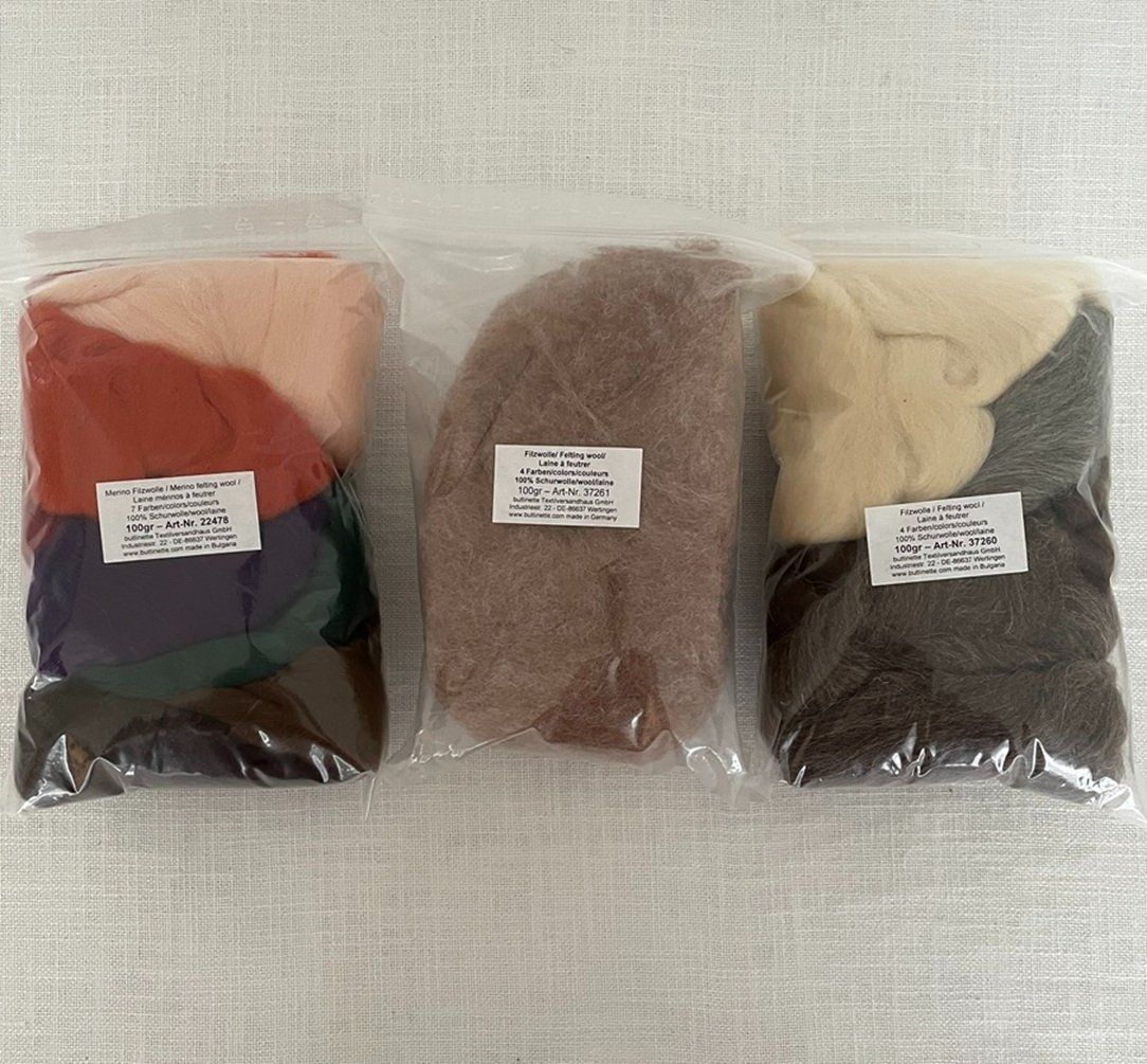 Wolle: Filzwolle Merino - Set – Neu (gemäss Beschreibung) aus Thun von Rowaner