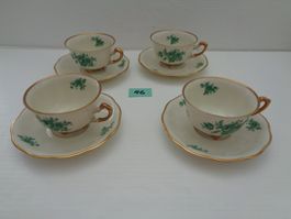 4 Tassen mit Unterteller - Koenigszelt Charlotte Germany