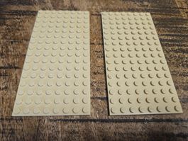 lego 92438 lot de 2 pièces Tan Plate 8 x 16