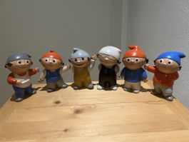 Mainzelmännchen 6 Figuren Set Komplett Original ZDF Goebel 