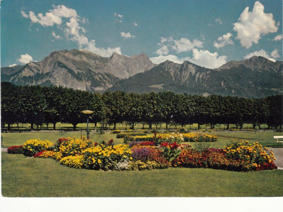 Cartoline postali: Bad Ragaz Kurpark ca. 1970 – Usato da Bürglen TG venduto da StampGraf