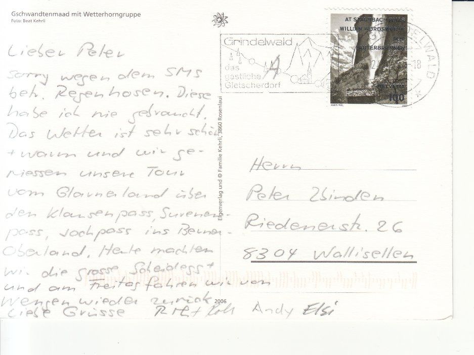 Ansichtskarten: Rosenlaui 2008 – Gebraucht aus Bürglen TG von StampGraf 1