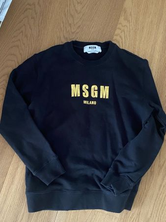 Pullover schwarz von MSGM in S mit goldiger Stickerei