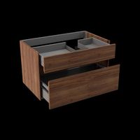 Waschtischunterschrank Holzoptik 2 Schubladen