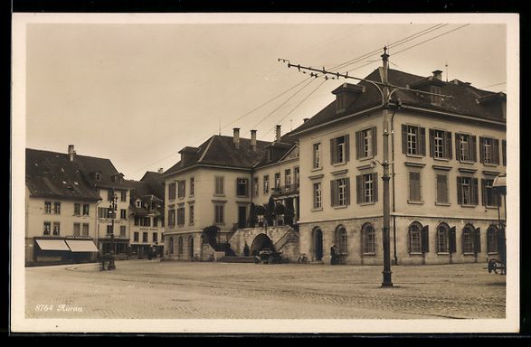 Cartoline postali: Aarau, Regierungsgebäude, Restaurant Ra – Usato da Berlin venduto da bartko-reher