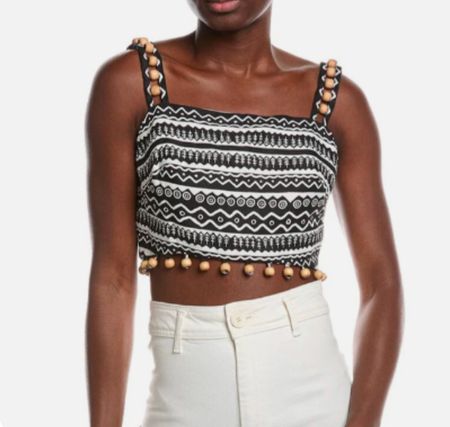 last chance till 28 June New Farm Rio linen cropped top - M