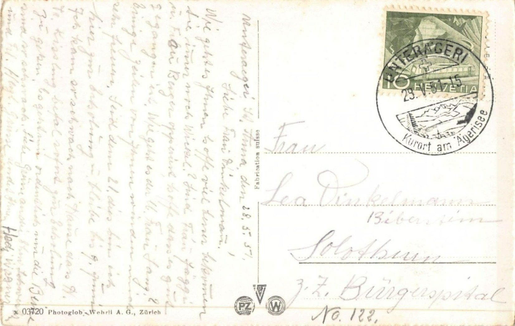 Cartoline postali: 2x alte Ansichtskarten: Unterägeri - St. Anna – Usato da Winterthur venduto da SchatzchischtliWinti 3