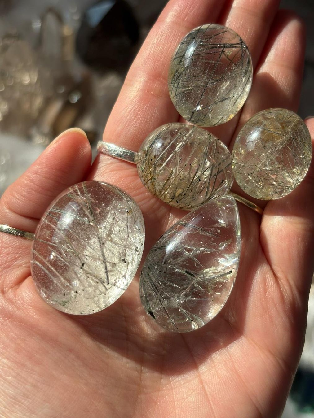 Minerali & Pietre curative: Rutil- Cabochons – Set aus 5 – Nuovo (secondo la descrizione) da Neuheim venduto da m.hald