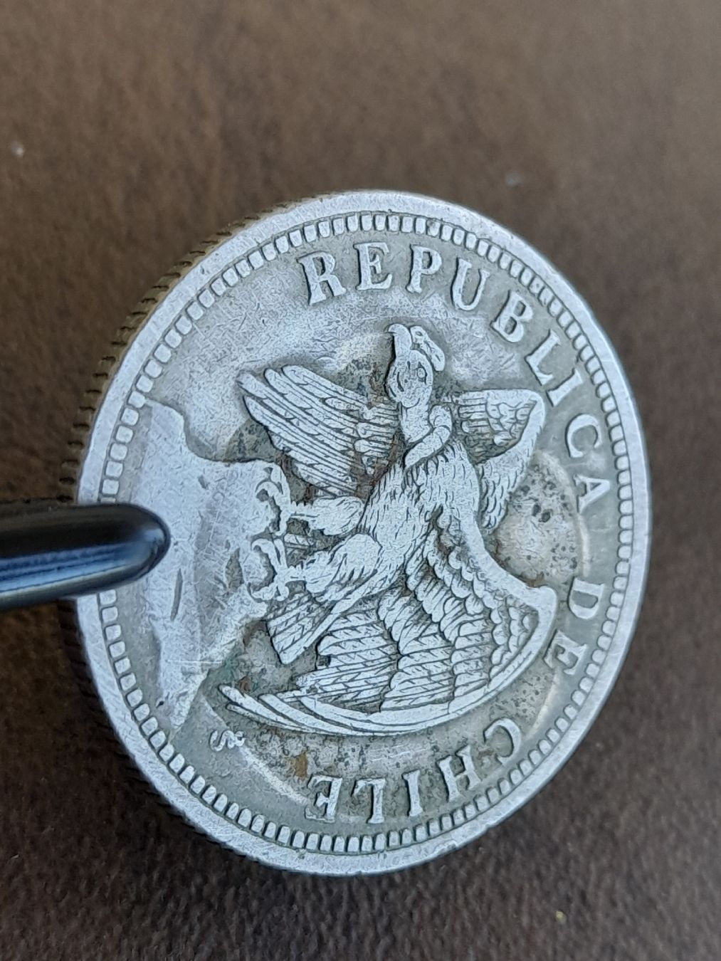 Alle Münzen: 1 Peso 1933 République du Chili – Gebraucht aus Basel von Basel_20 4