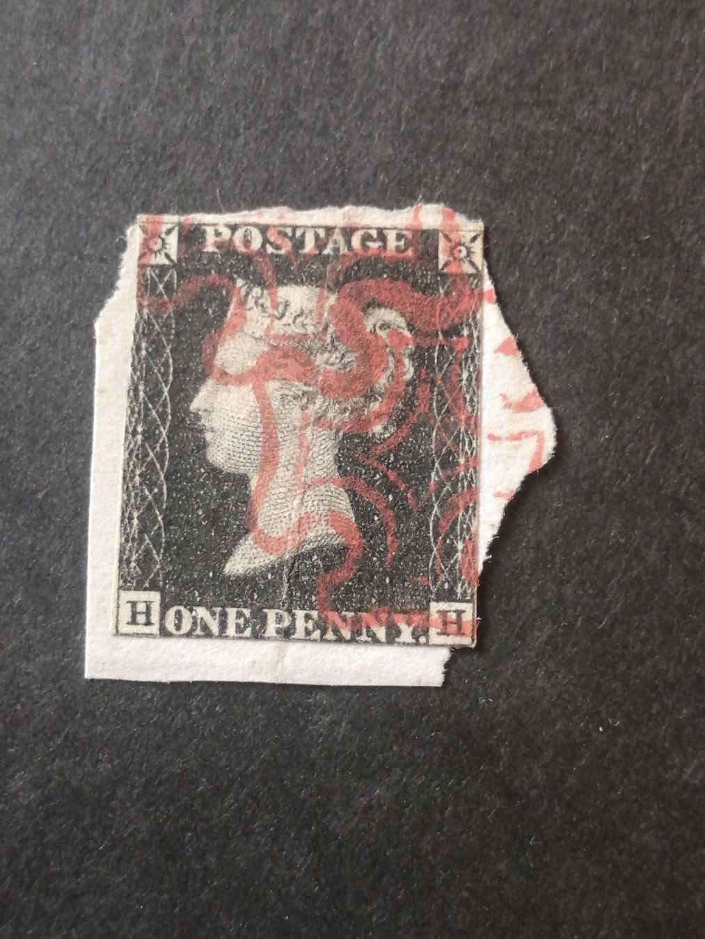 Alle Briefmarken: One Penny Black 1840, Platte 3 – Gebraucht aus Happerswil von tschergi