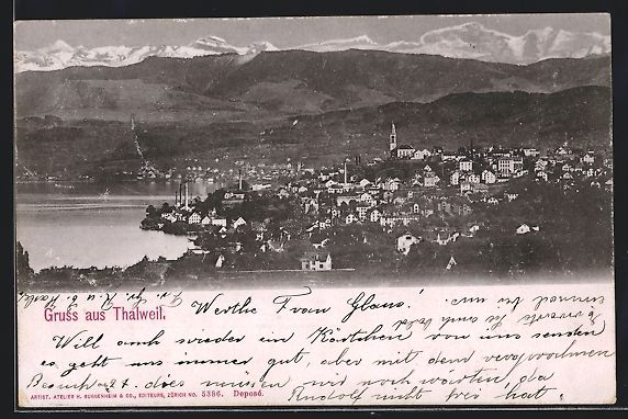 Cartes postales: Thalweil, Totalansicht aus der Vogelscha – D'occasion à Berlin par bartko-reher