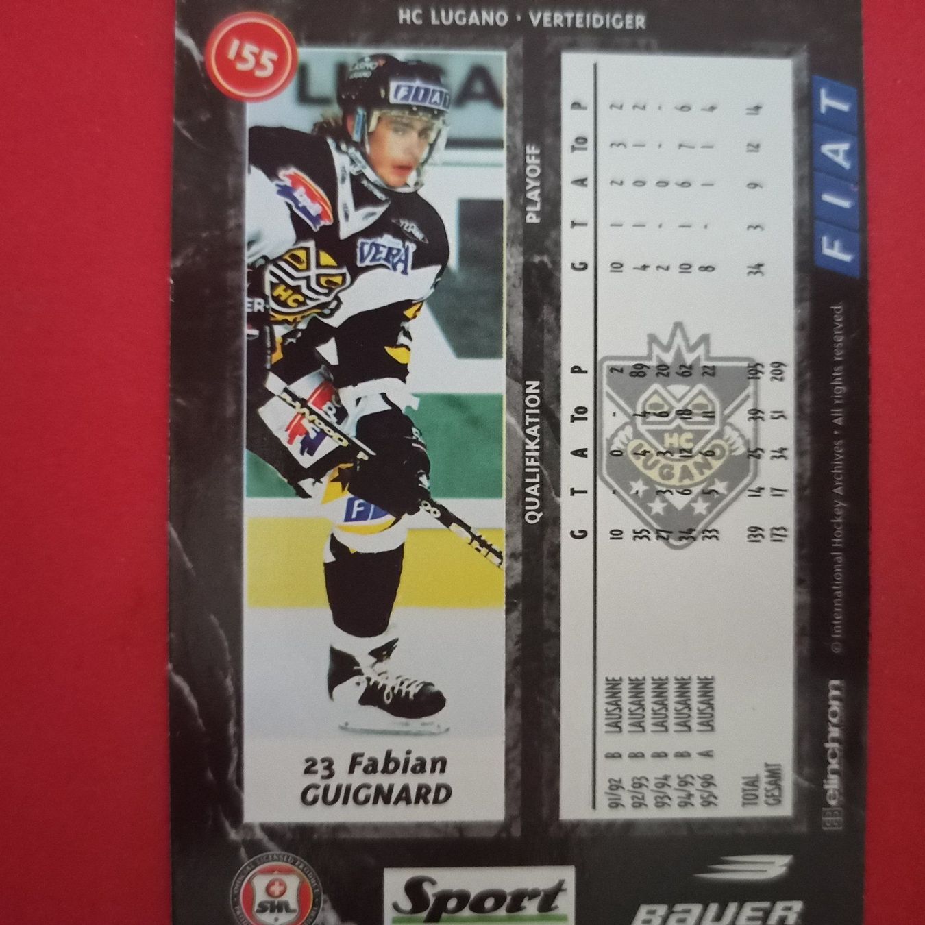 Carte collezionabili: Fabian Guignard - HC LUGANO - 1996/97 – Usato da Dübendorf venduto da kb86_MOVIE 1
