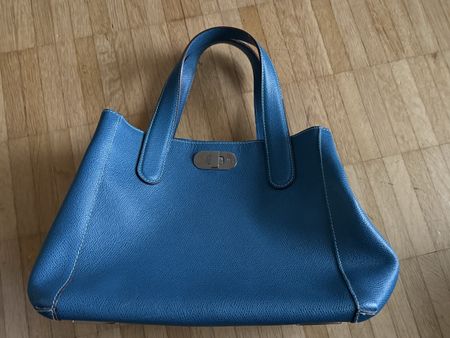 Bogner Handtasche blau Leder 
