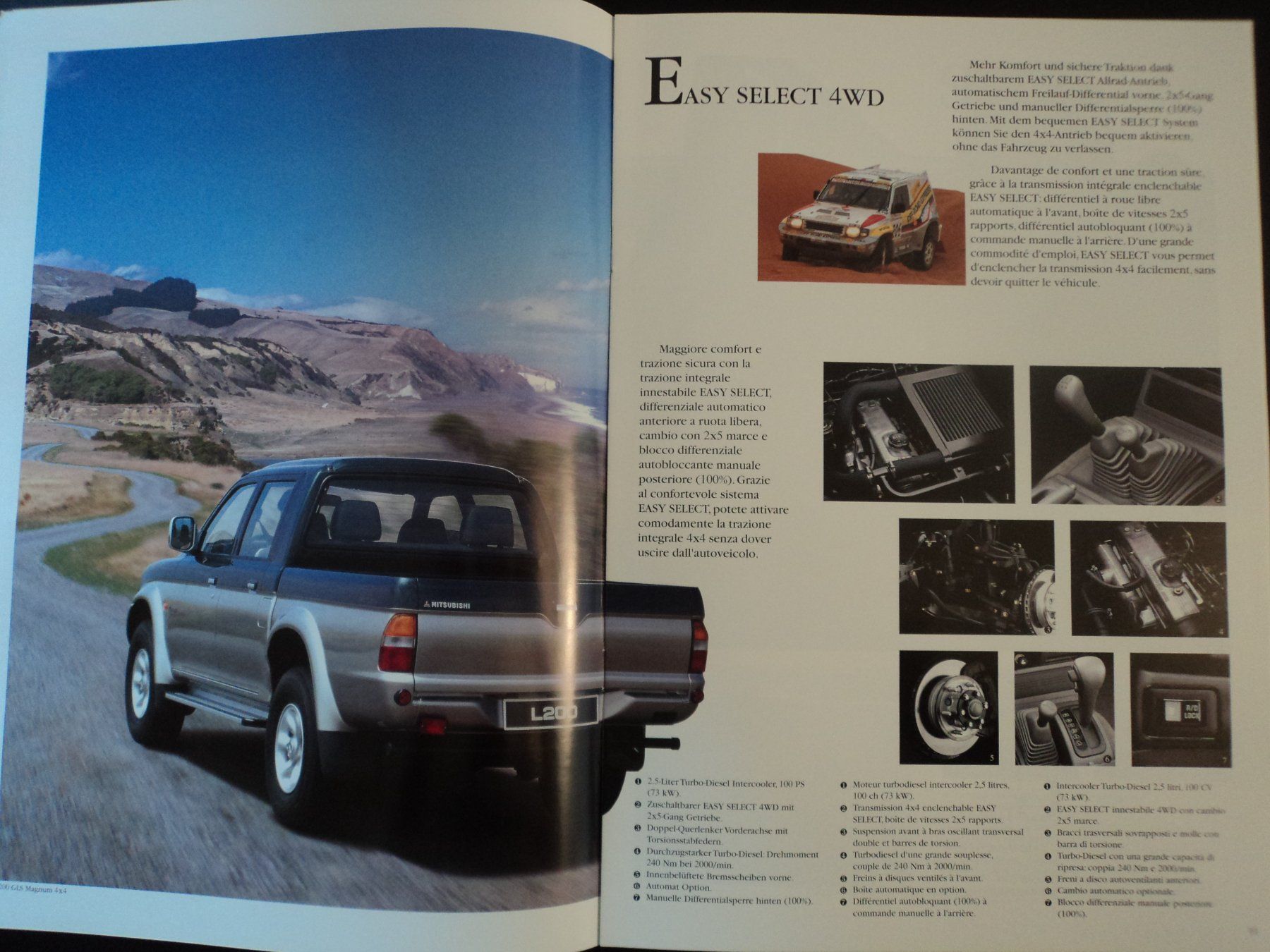 Mitsubishi Documents: Prospekt Mitsubishi L200 1999 – D'occasion à Schwarzenburg par modelCARama 3