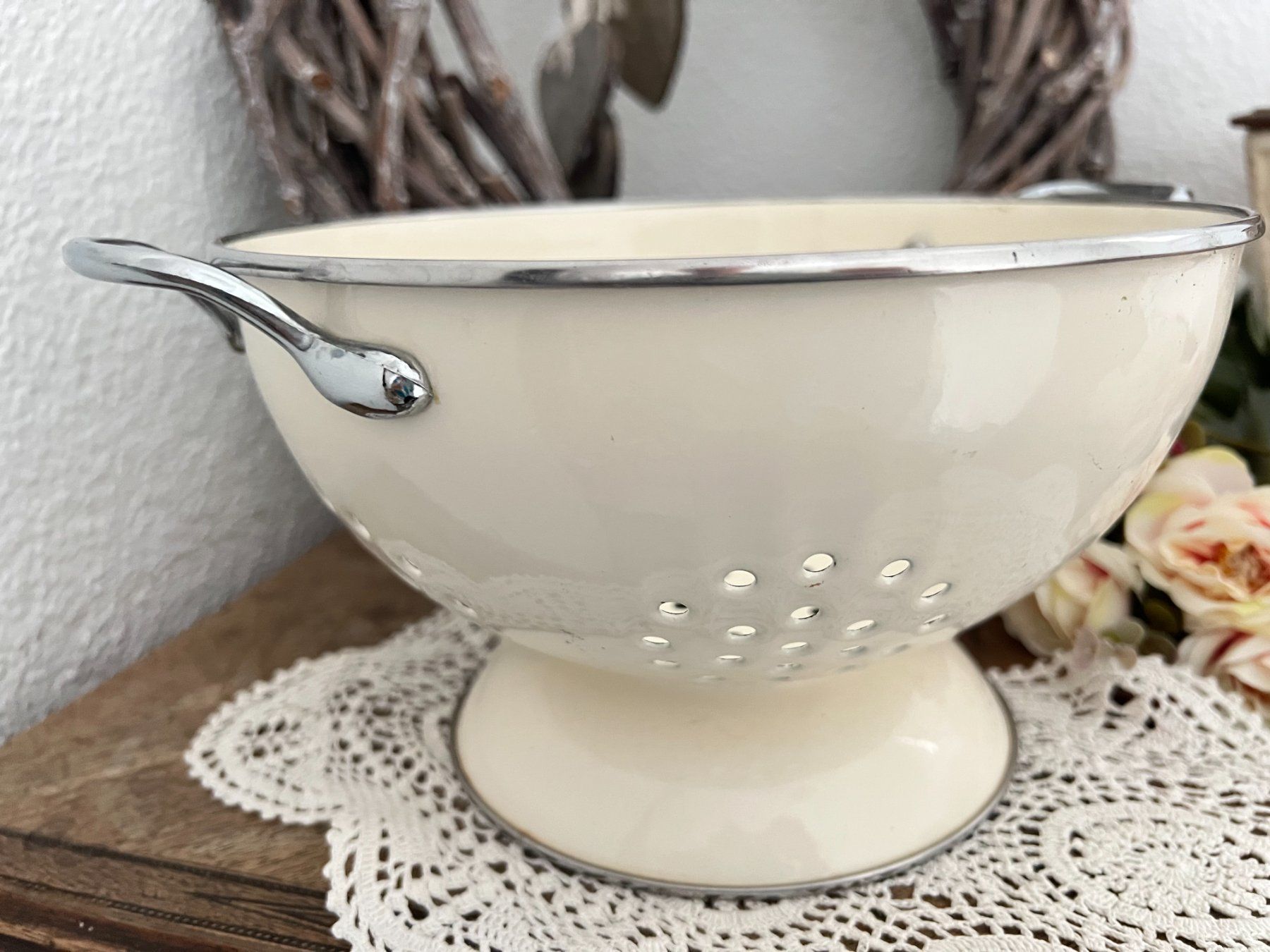 Elettrodomestici da cucina: Vintage Küchensieb - Emaille - Shabby – Usato da Walzenhausen venduto da Cerna007 6