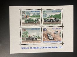 BRD Berlin 1971 Block 50 J. AVUS-Rennen postfrisch