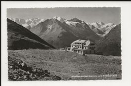 AK 1949 Hotel Muottas Kulm Muragl, Bernina, Roseggruppe