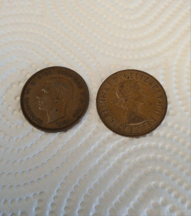 Tutti le monete: 2x one Penny 1946 und 1967 – Usato da Zell LU venduto da Jamaila 1
