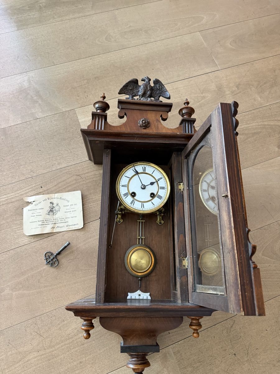 Orologi da terra & Orologi da parete: Antike Wanduhr Nussbaum – Usato da brüttisellen venduto da Fabian121 1